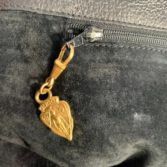 GUCCI Black Suede Leather Tote Bags - Picture 9 of 12